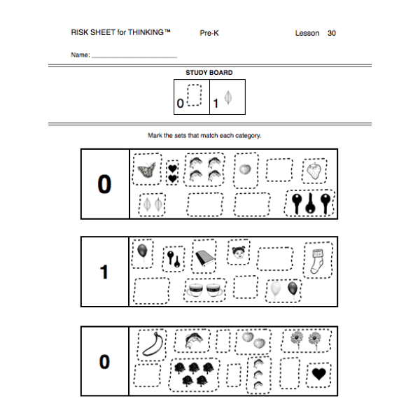 Risk Sheet for Thinking - 1